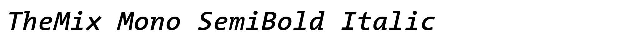 TheMix Mono SemiBold Italic image